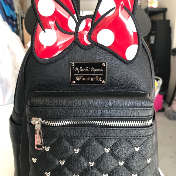 Loungefly Minnie Mouse Bow Mini-Backpack: - Picture 7 of 7
